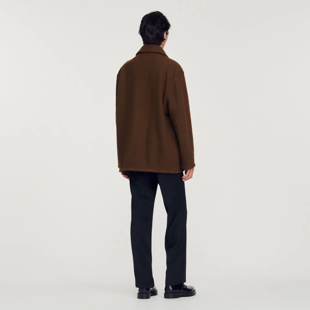 Fashion Boiled Wool Overshirt Men Shirts