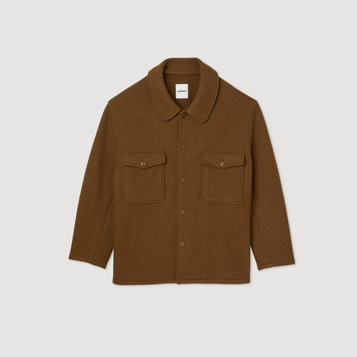 Fashion Boiled Wool Overshirt Men Shirts