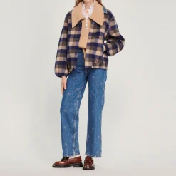 Sale Checked Coat Women Coats