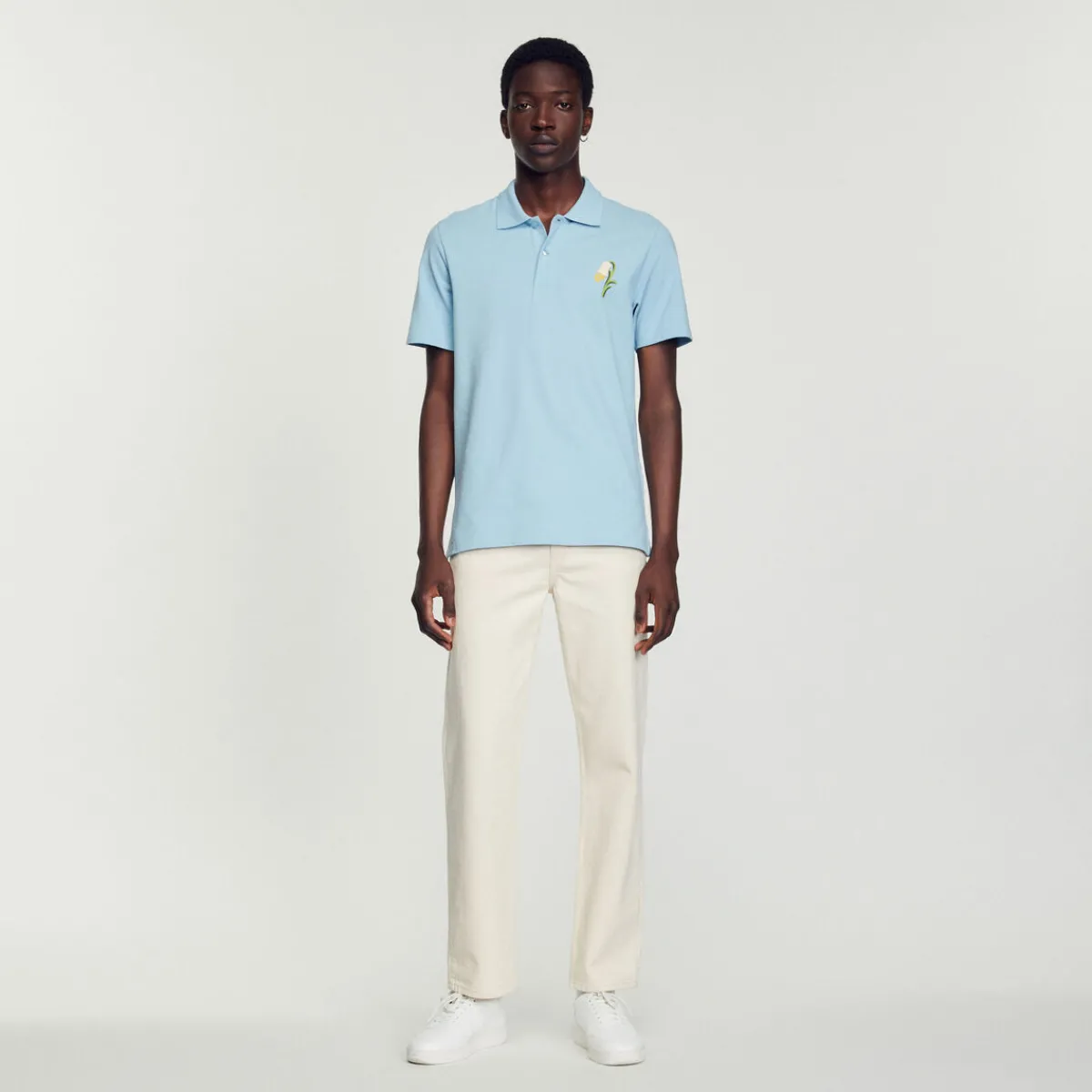 Online Cotton PiquÉ Polo Shirt With Embroidery Men T-Shirts & Polos