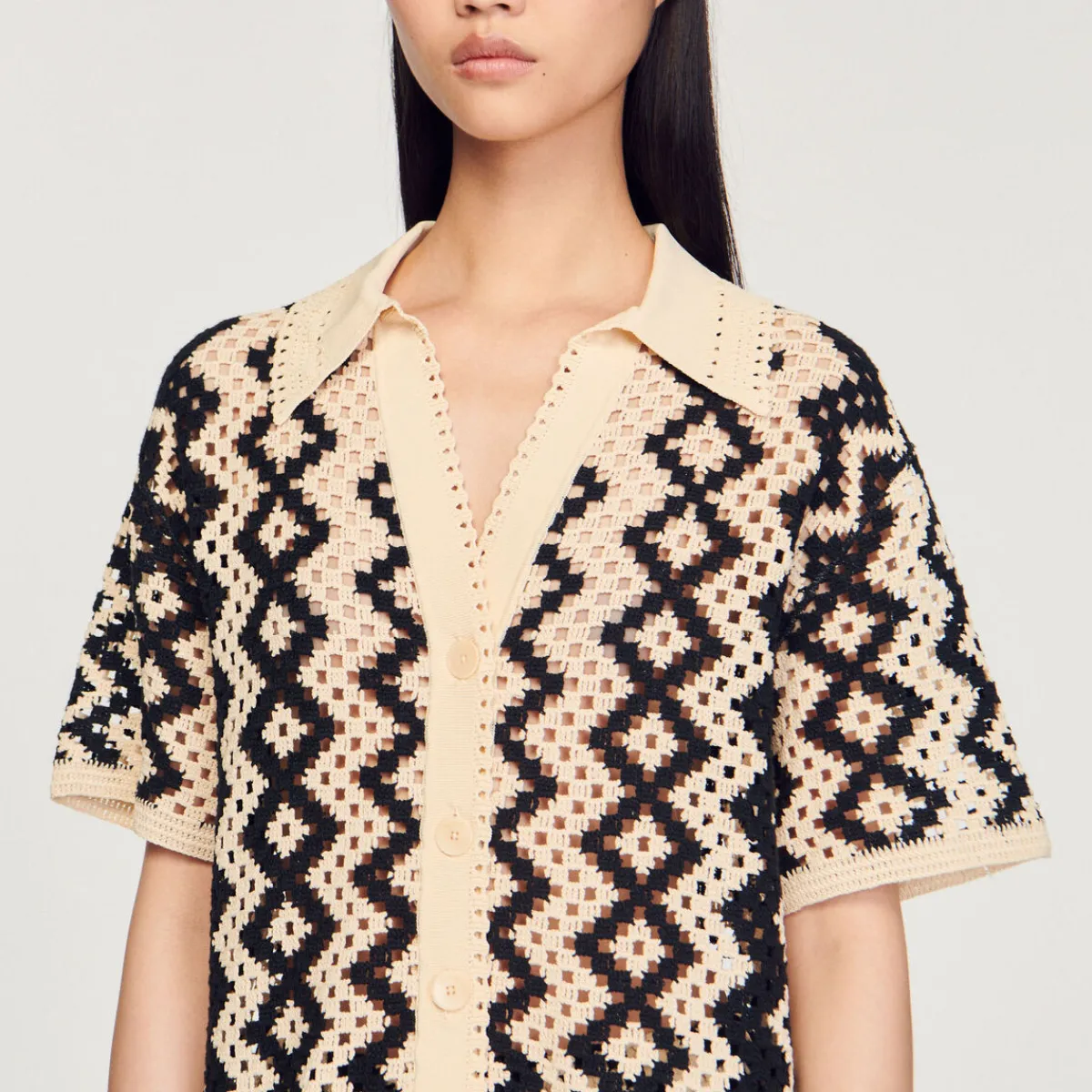 Outlet Crochet Top Women Matching Sets