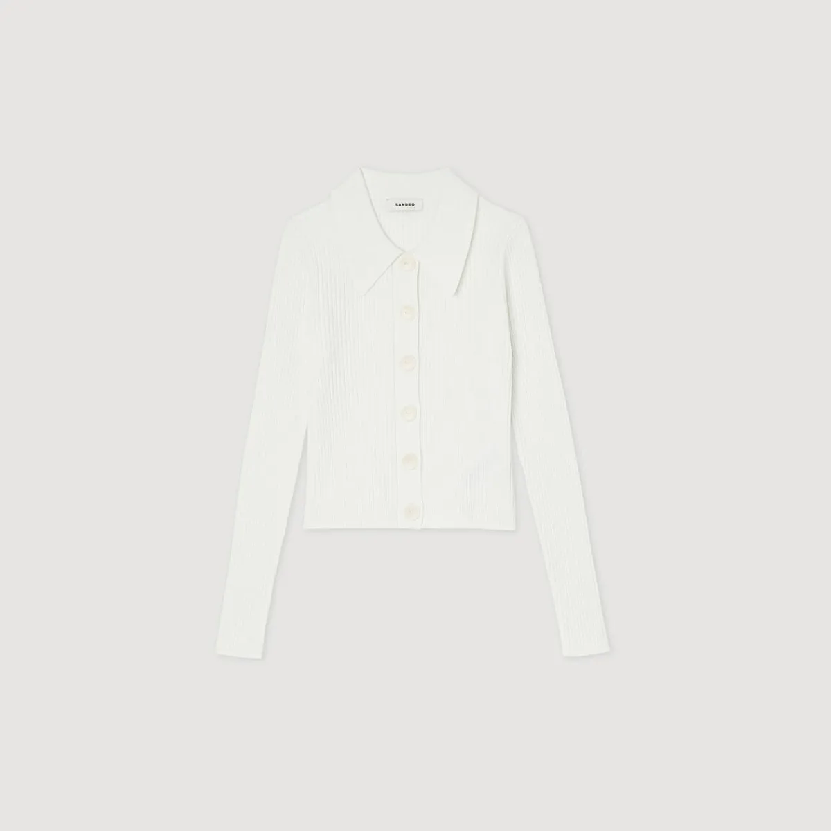 Sale Cropped Ribbed Cardigan Women Sweaters & Cardigans