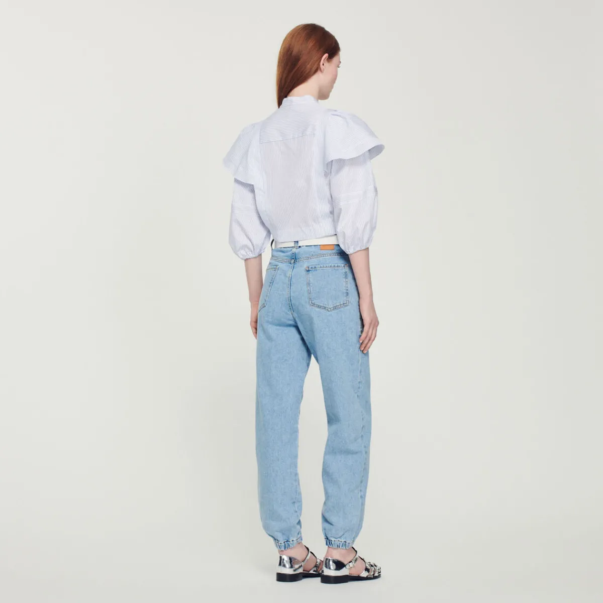 Store Cropped Striped Shirt Women Tops & Shirts