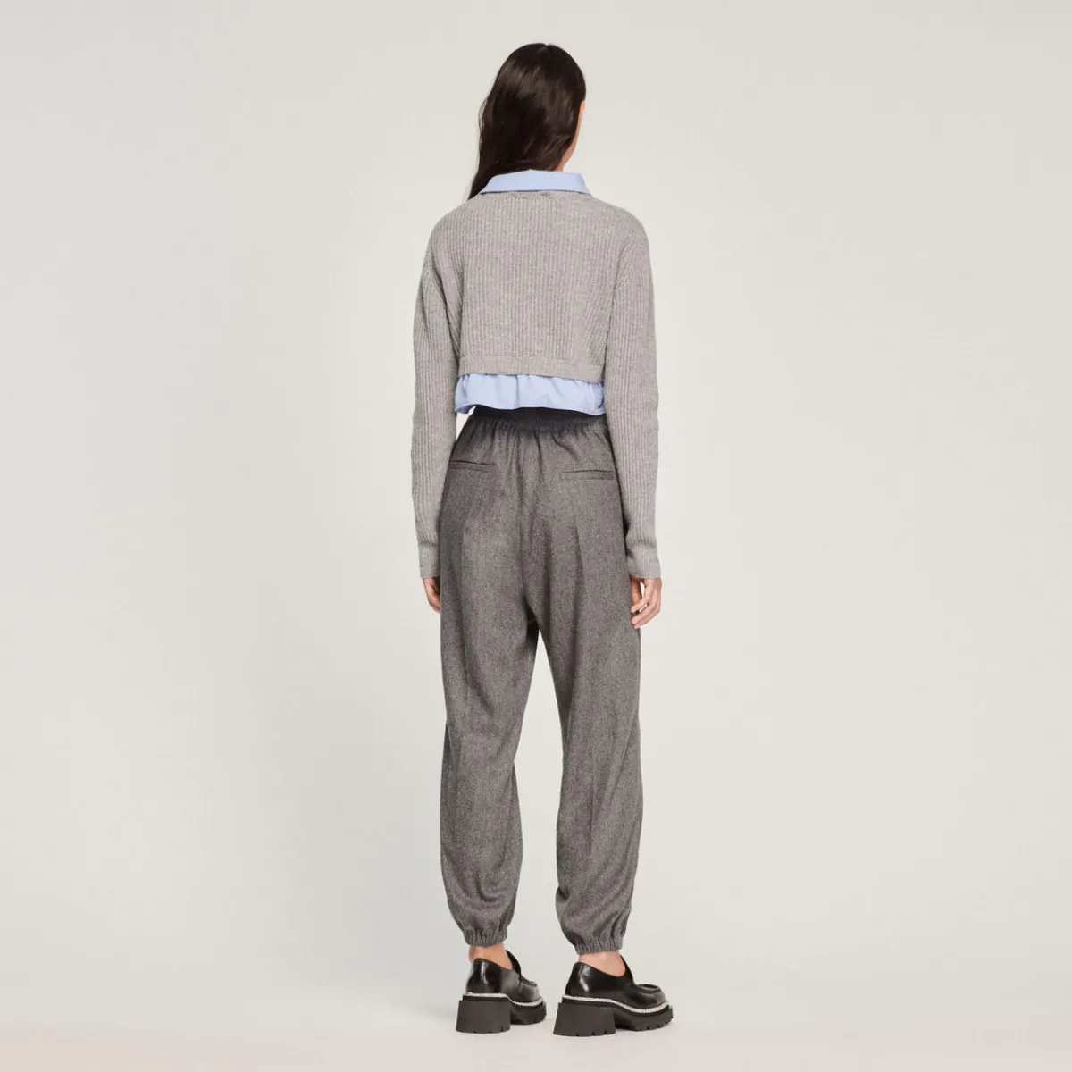 Fashion Cropped Trompe-L'Oeil Sweater Women Sweaters & Cardigans