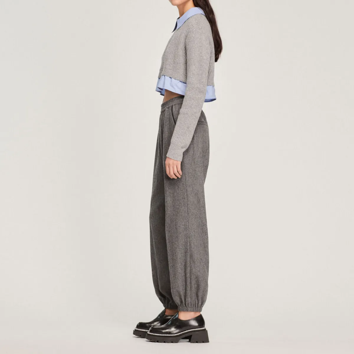 Fashion Cropped Trompe-L'Oeil Sweater Women Sweaters & Cardigans