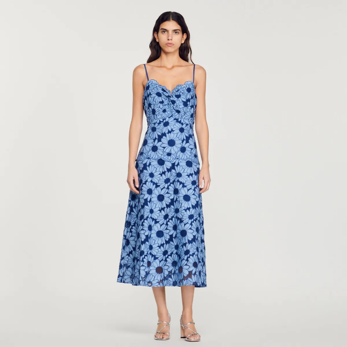 Cheap Daisy Guipure Midi Dress Women Dresses