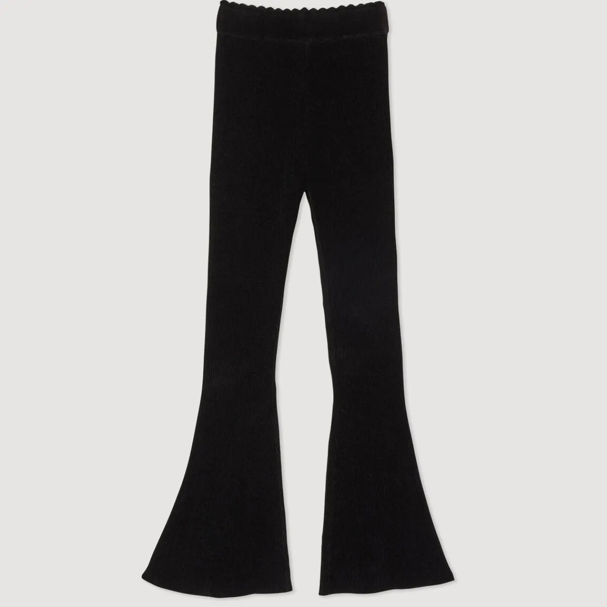 Outlet Flared Velour Knit Pants Women Matching Sets