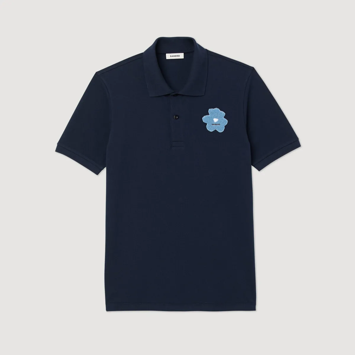 Best Sale Flower Embroidery Polo Shirt Men T-Shirts & Polos