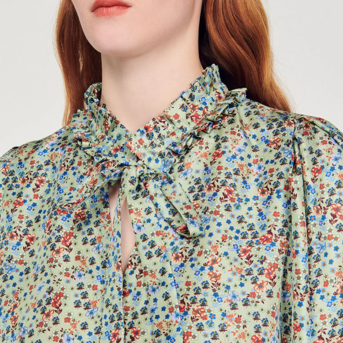 Shop Flowing Blouse With Liberty Flower Print Women Tops & Shirts