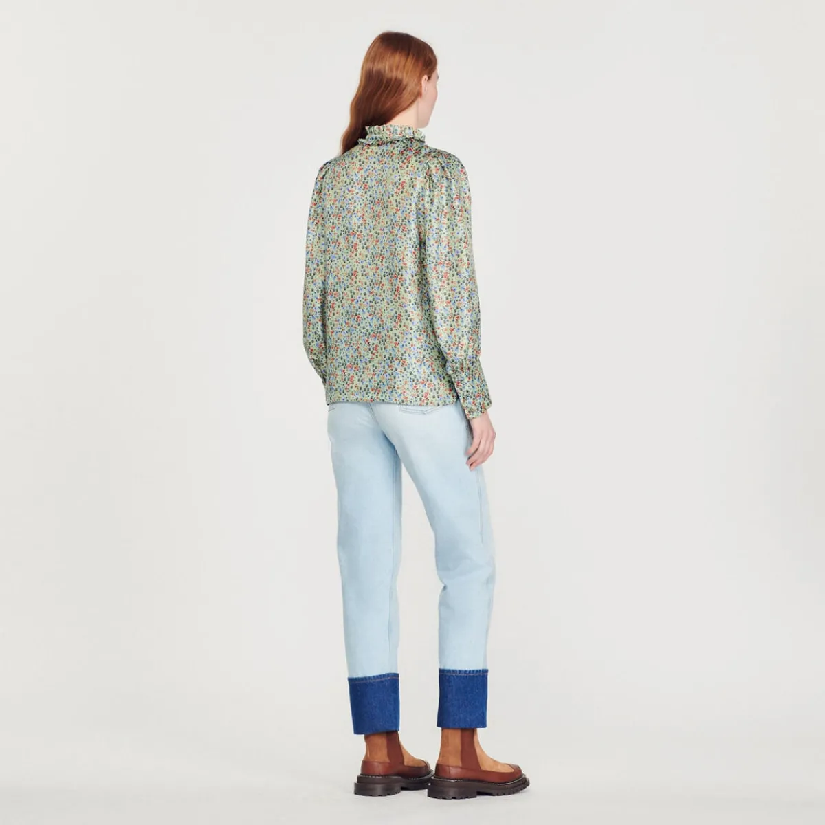 Shop Flowing Blouse With Liberty Flower Print Women Tops & Shirts
