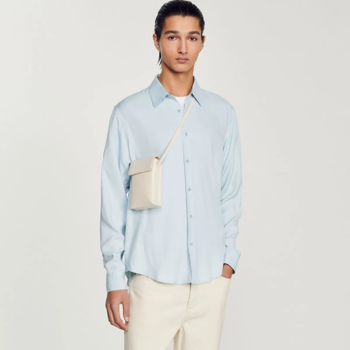Best Sale Flowing Long-Sleeved Shirt Men Shirts