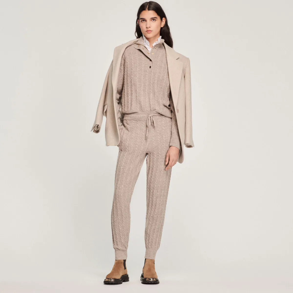 Discount High-Neck Sweater Women Matching Sets