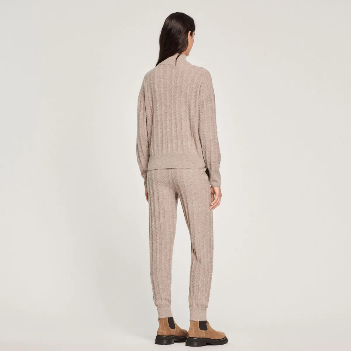 Discount High-Neck Sweater Women Matching Sets