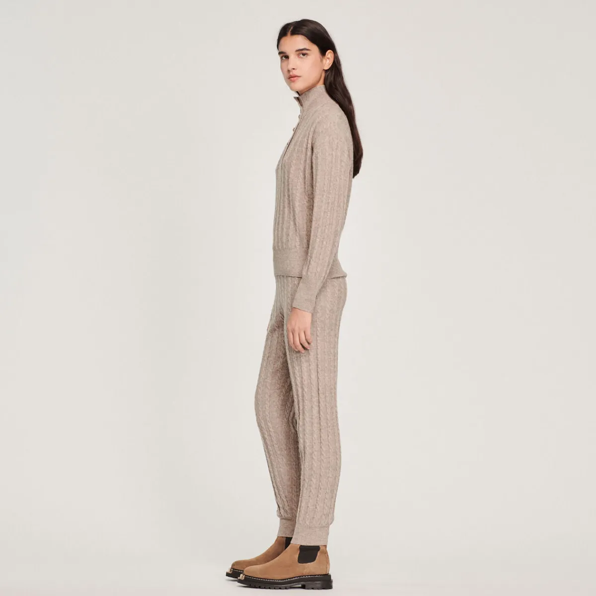Discount High-Neck Sweater Women Matching Sets