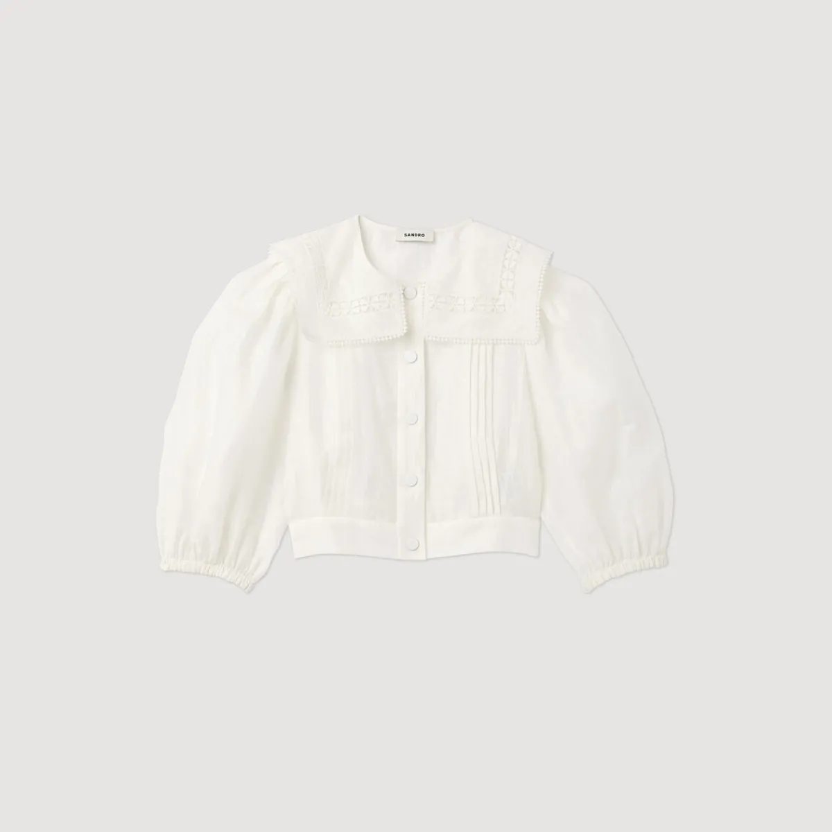 Cheap Lace Collar Shirt Women Tops & Shirts