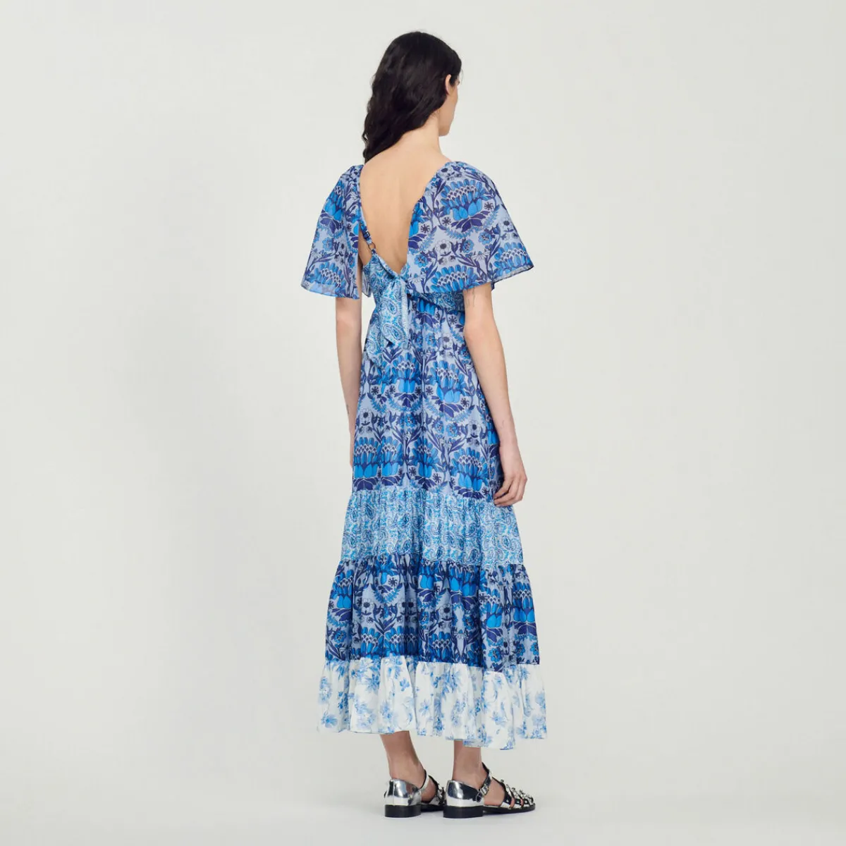 Clearance Long Scarf Print Dress Women Dresses
