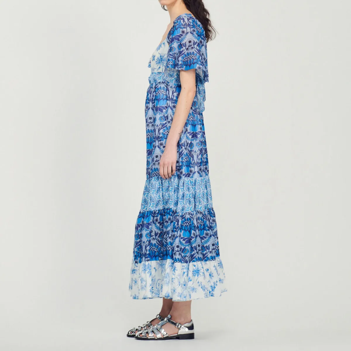 Clearance Long Scarf Print Dress Women Dresses