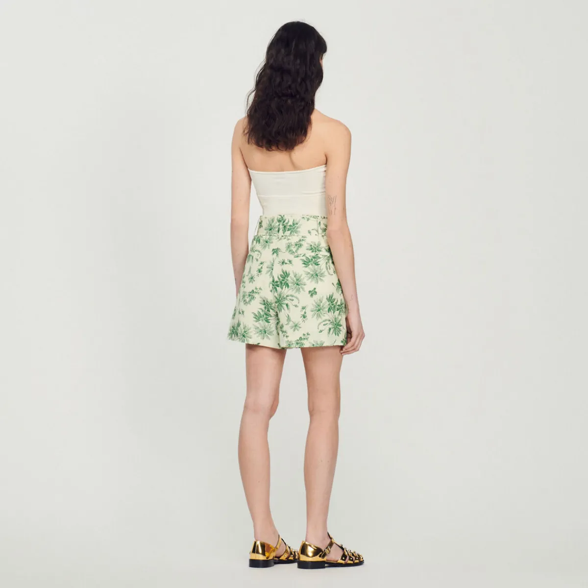 Fashion Loose Printed Palm Tree Shorts Women Matching Sets