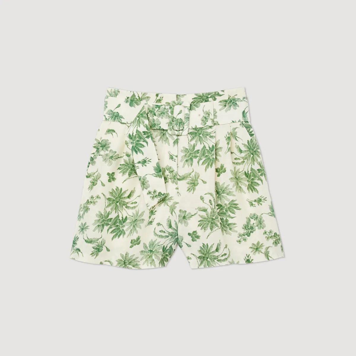 Fashion Loose Printed Palm Tree Shorts Women Matching Sets