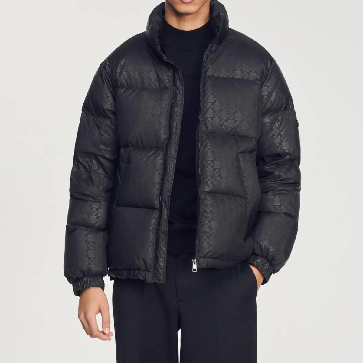 New Oversized Padded Sandro Logo Jacket Men Coats