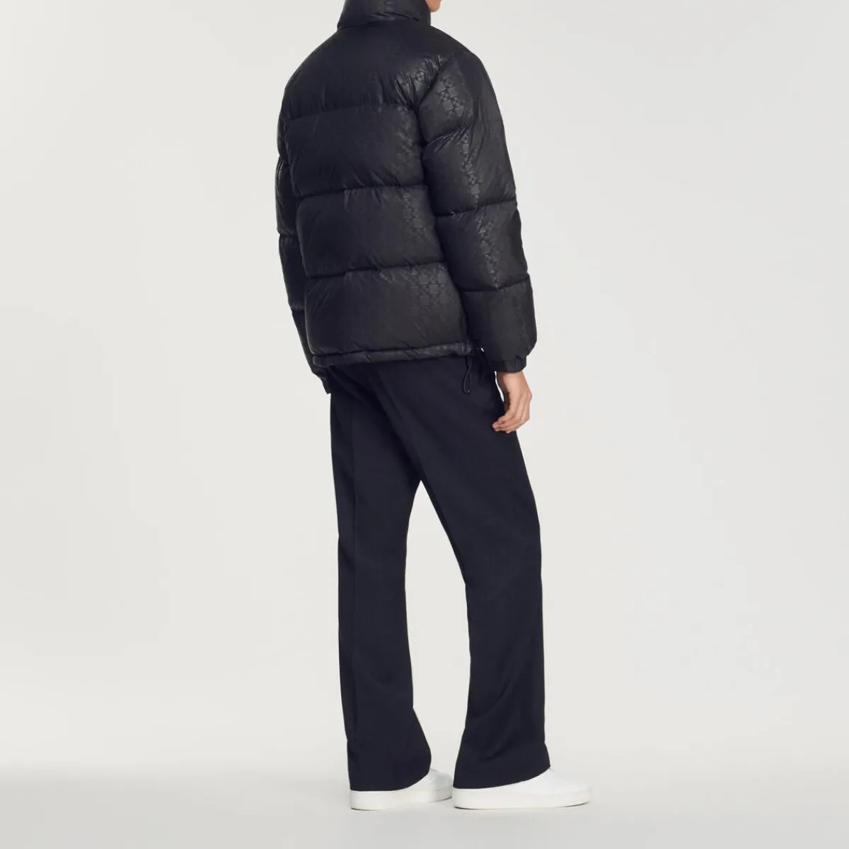 New Oversized Padded Sandro Logo Jacket Men Coats