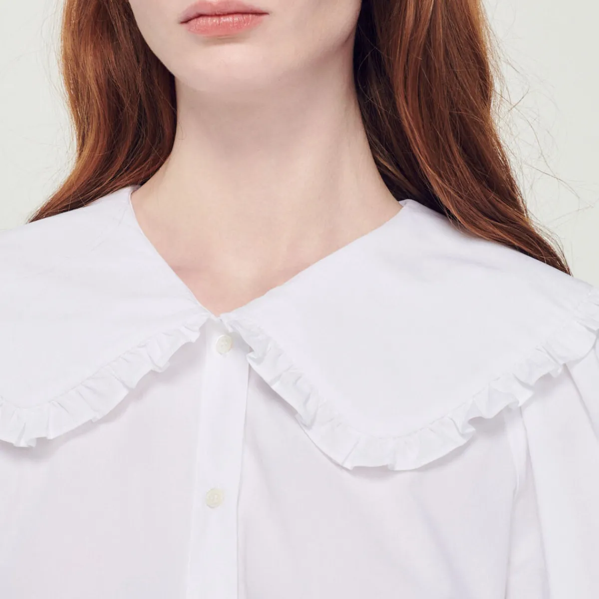 Store Poplin Shirt With Peter Pan Collar Women Tops & Shirts