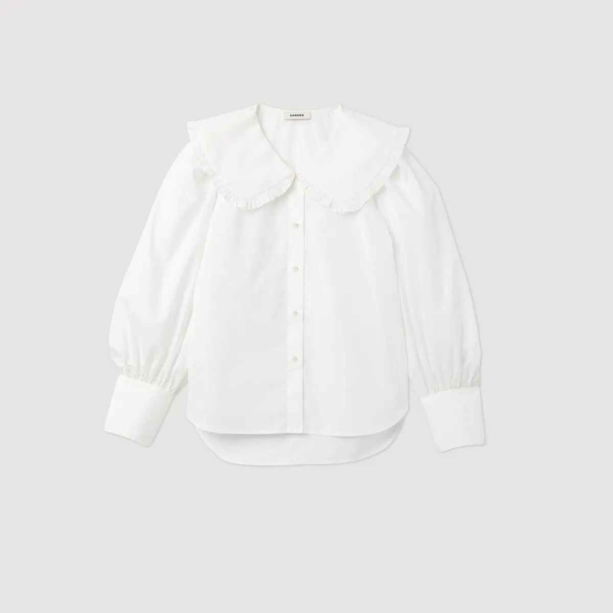 Store Poplin Shirt With Peter Pan Collar Women Tops & Shirts