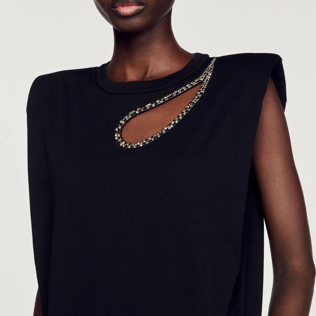Best Sale Rhinestone Teardrop T-Shirt Women T-Shirts