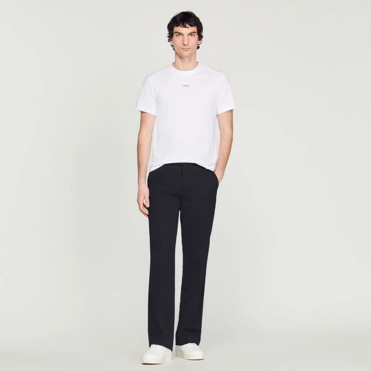 New Sandro Embroidered T-Shirt Men T-Shirts & Polos