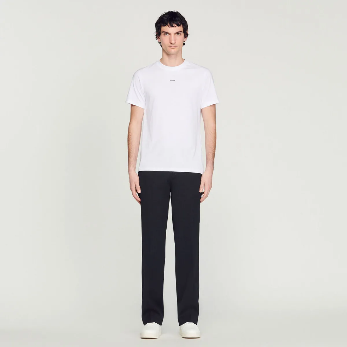 New Sandro Embroidered T-Shirt Men T-Shirts & Polos