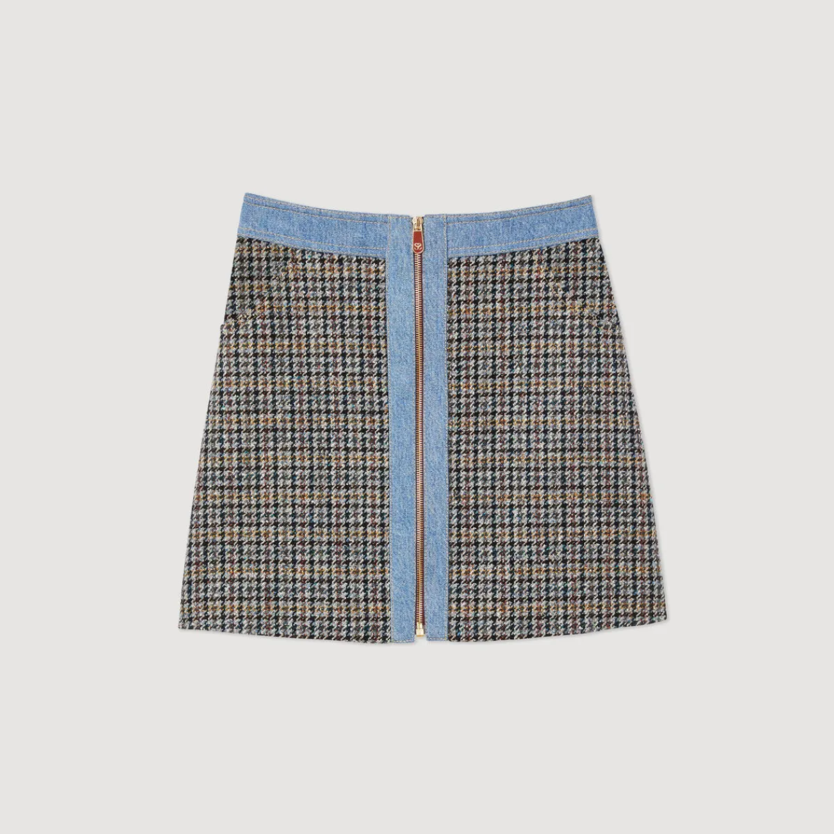 Cheap Short Tweed And Denim Skirt Women Skirts