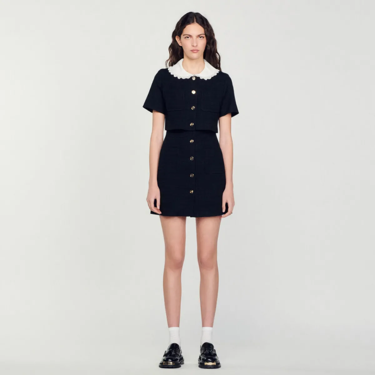 Cheap Short Tweed Dress Women Dresses