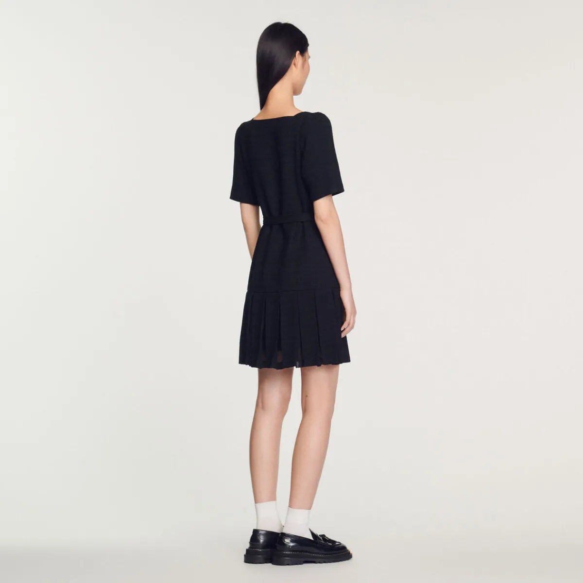 Sale Short Tweed Dress Women Dresses