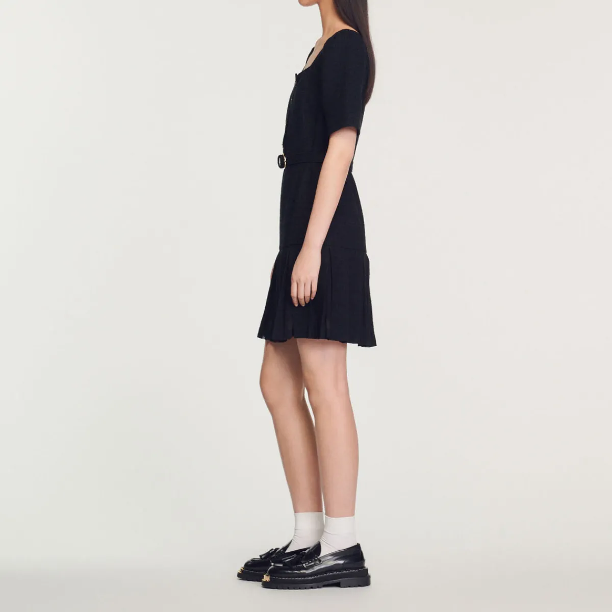 Sale Short Tweed Dress Women Dresses