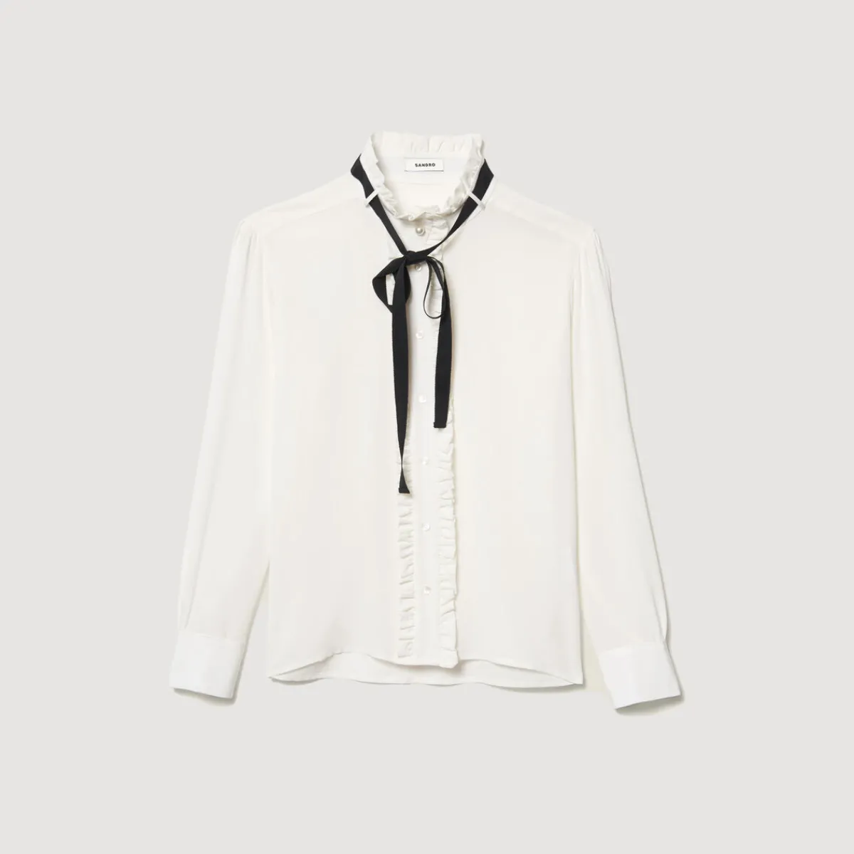 Cheap Silk Blouse With Ribbon Women Tops & Shirts