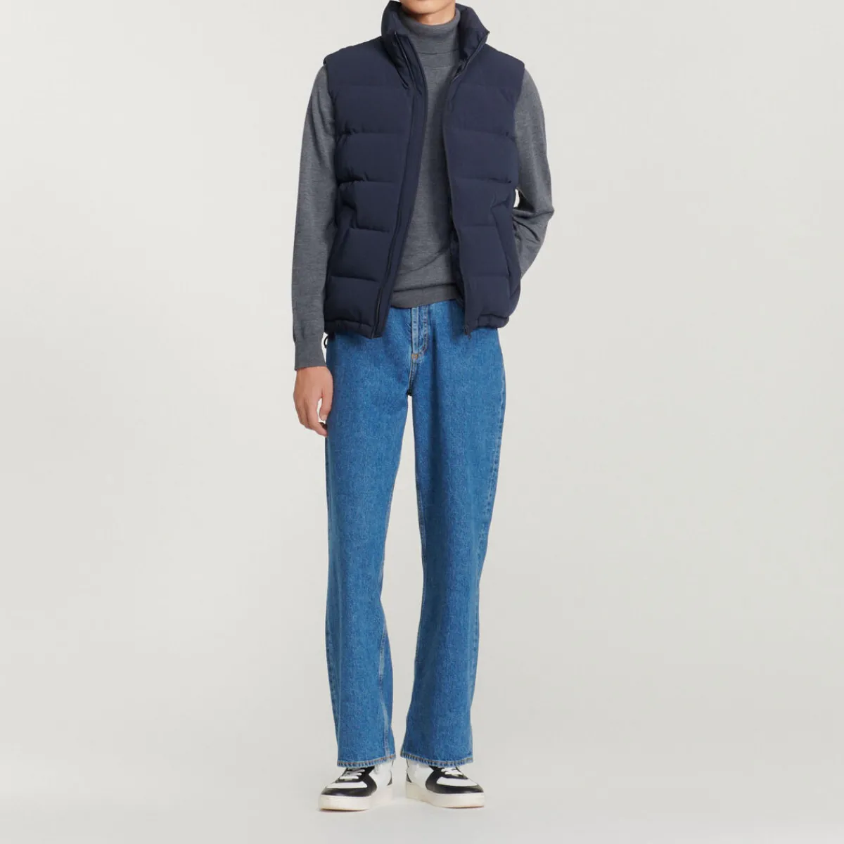 Hot Sleeveless Jacket In Technical Fabric Men Coats
