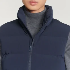 Hot Sleeveless Jacket In Technical Fabric Men Coats