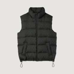 Hot Sleeveless Padded Sandro Logo Jacket Men Coats