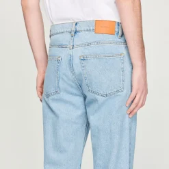Outlet Straight-Cut Jeans Men Jeans