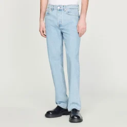 Outlet Straight-Cut Jeans Men Jeans