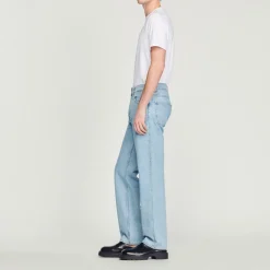 Outlet Straight-Cut Jeans Men Jeans