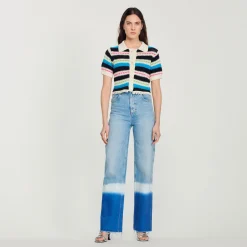 Shop Striped Cropped Cardigan Women Sweaters & Cardigans