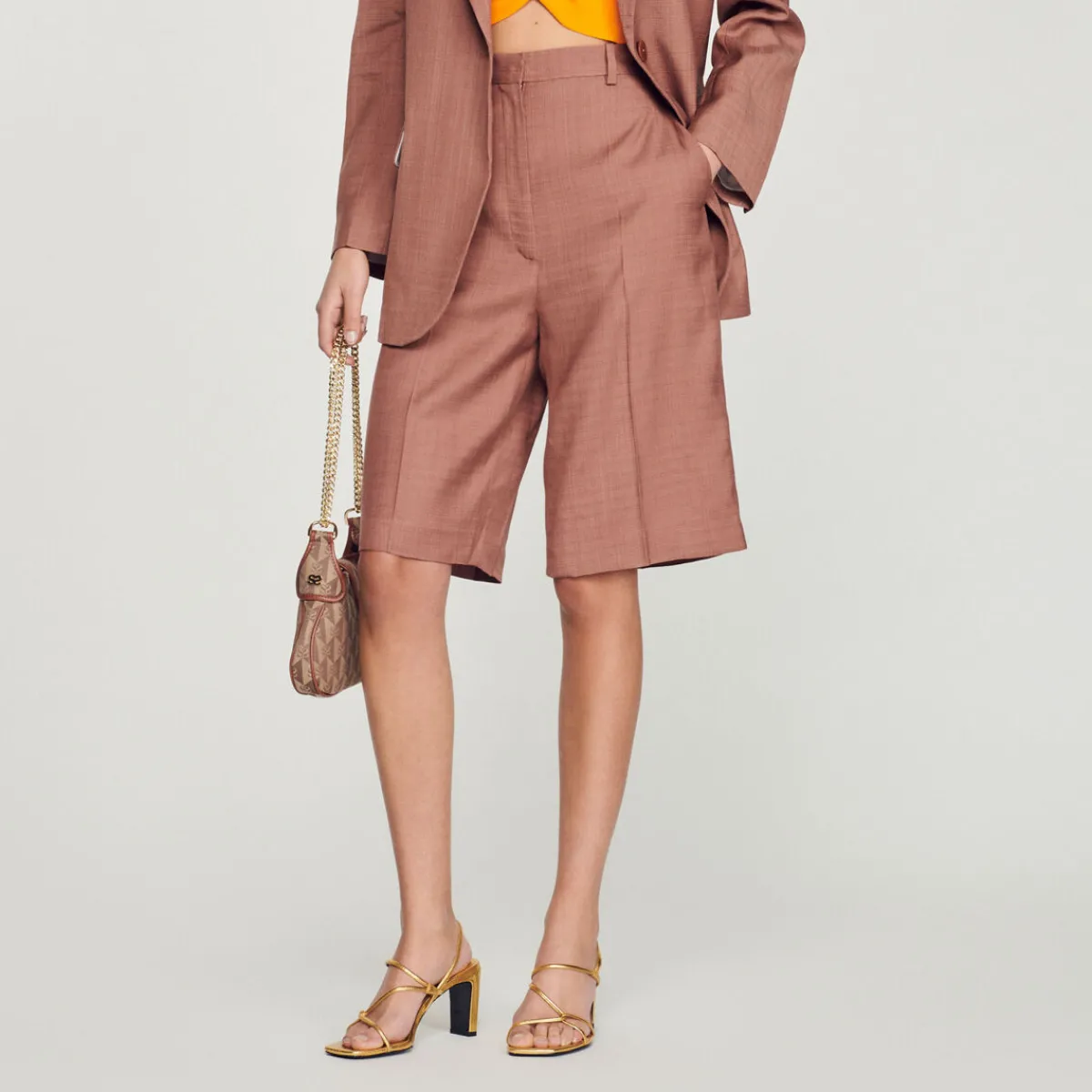 Fashion Tailored Bermudas Women Matching Sets