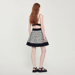 Sale Tweed Skater Skirt Women Matching Sets