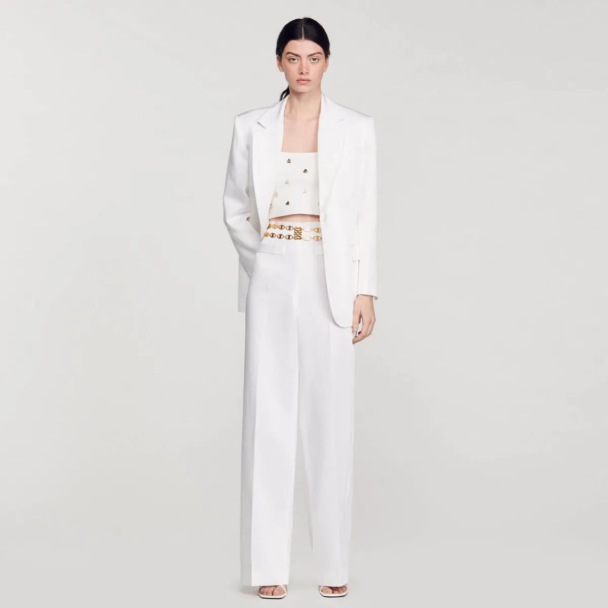 Fashion Wide-Leg Pants Women Matching Sets