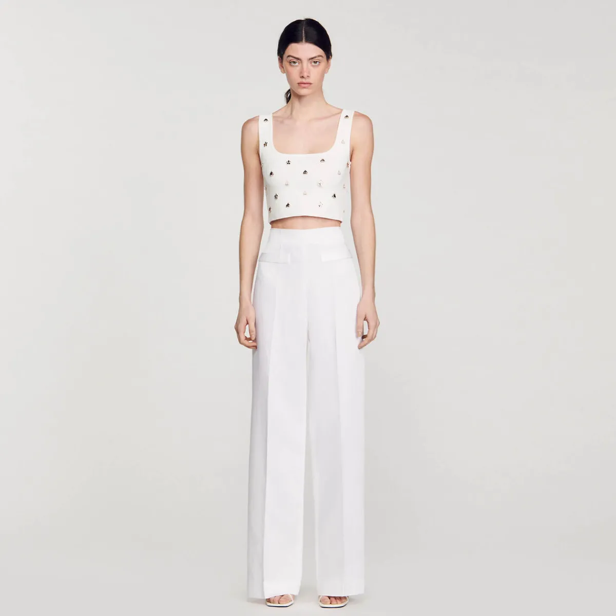 Fashion Wide-Leg Pants Women Matching Sets