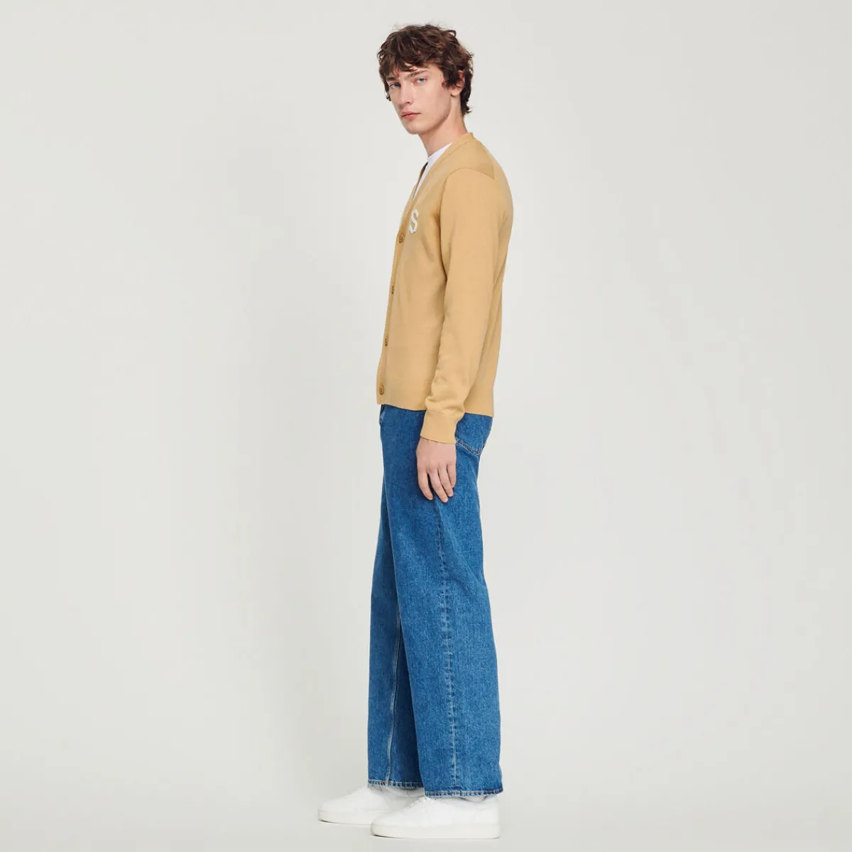 Flash Sale Wool Cardigan With S Patch Men Sweaters & Cardigans