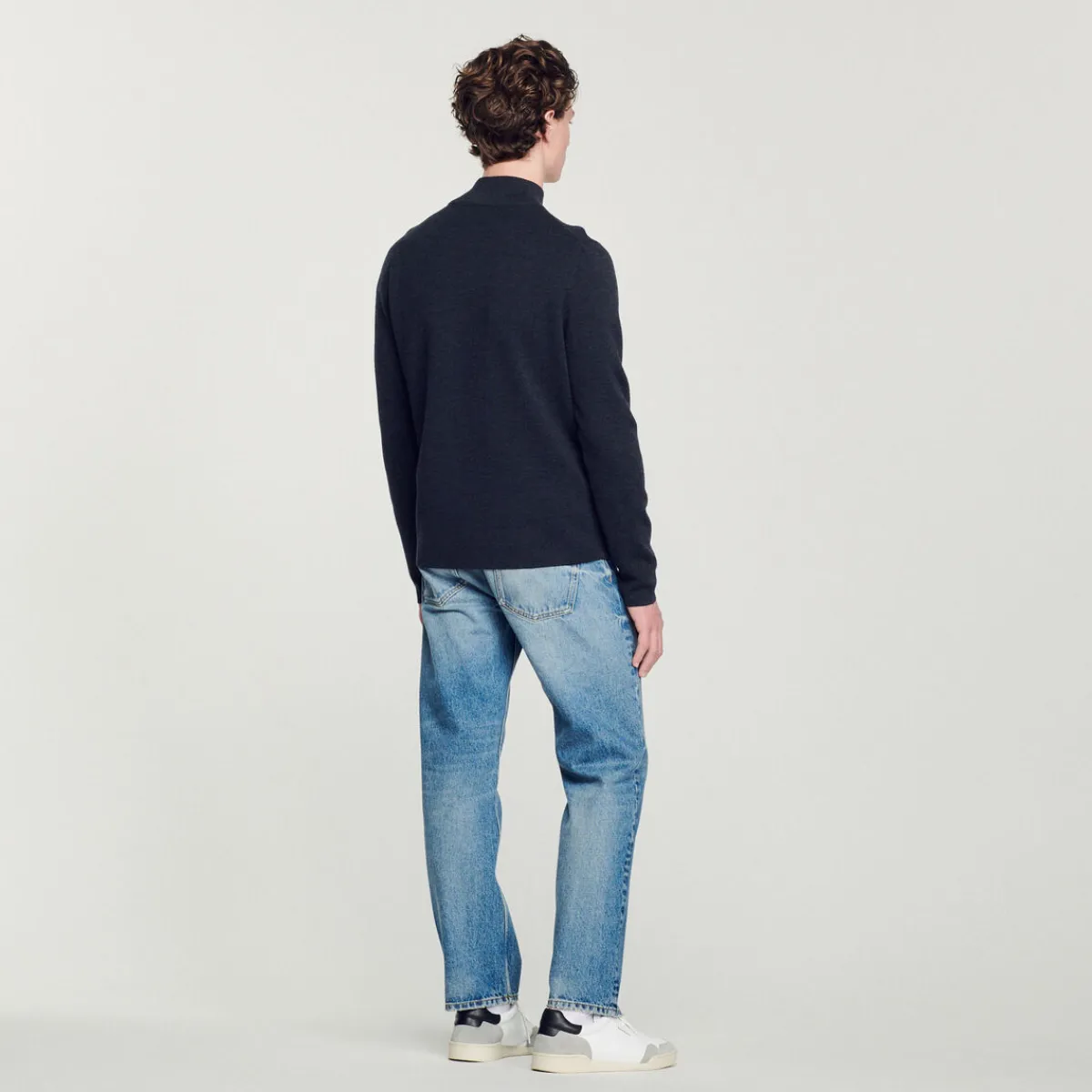 Cheap Wool Sweater With Zipped Collar Men Sweaters & Cardigans